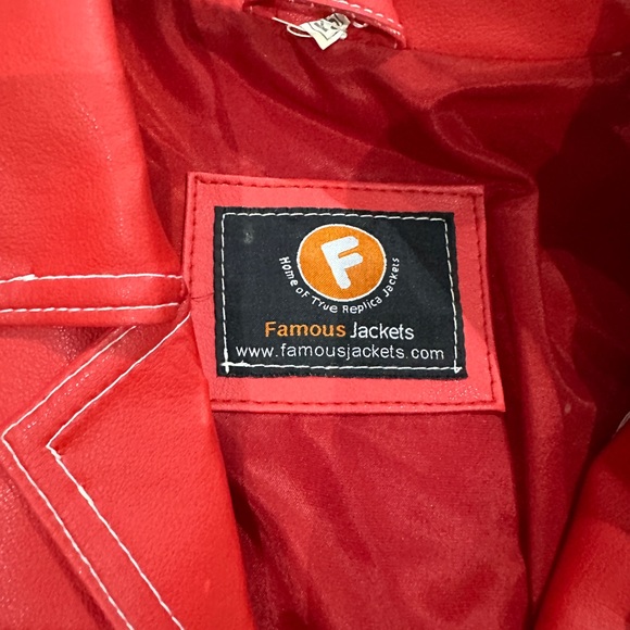 Red Boxy Pleather Coat - Picture 9 of 9